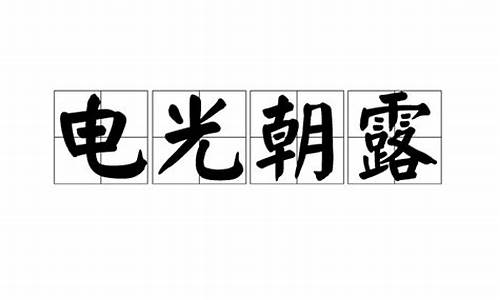 电光朝露_电光朝露打一个数字